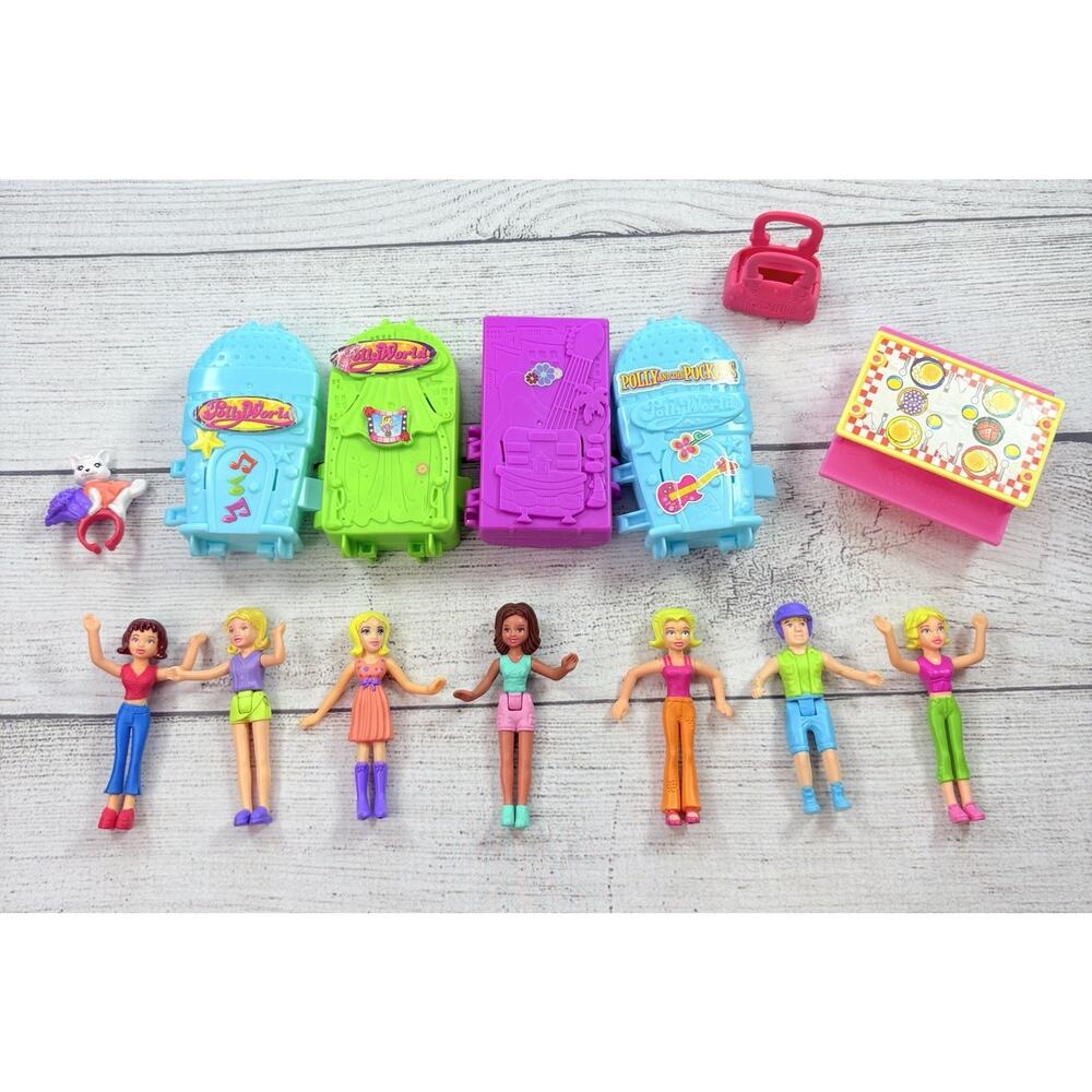 McDonald’s 2000’s Polly Pocket Polly World Happy Meal Toy Lot Dolls & Etc.